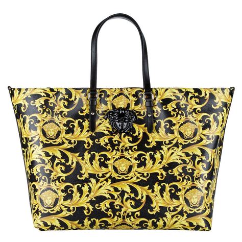 versace bag black and gold|Versace black gold handbag.